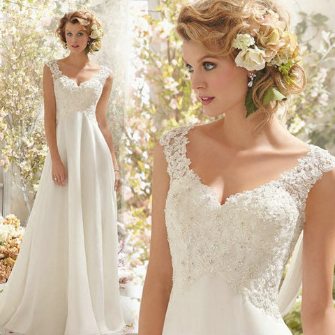 Traje nupcial De playa De gasa, apliques De encaje, Vestido De novia 2022, vestidos De novia Blanco/Lvory sin espalda, Vestido De novia ► Foto 1/5