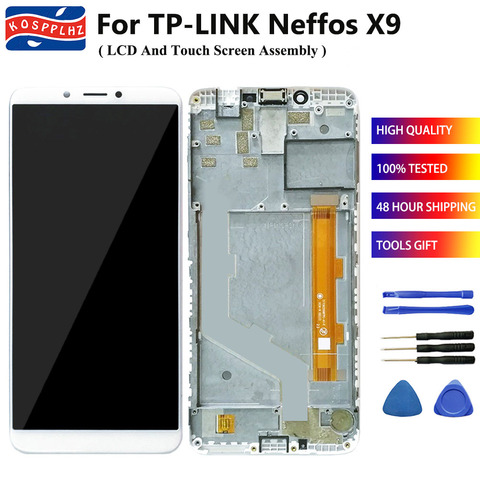 Pantalla LCD para teléfono TP Link tp-link Neffos X9 TP913A, montaje de digitalizador con Sensor de pantalla táctil de 5,99 pulgadas, con marco ► Foto 1/6