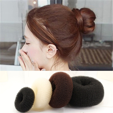 Donuts-accesorios para el cabello, accesorio para el cabello de 3 tamaños, dispensador de anillos de estilo, herramienta para cabeza, anilla para el cabello, bandas para el cabello, dispositivo para el cabello ► Foto 1/6