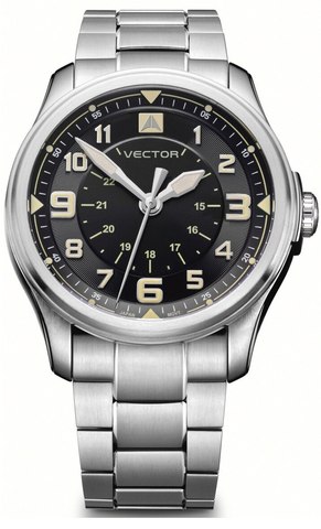 Reloj de pulsera vector v8-018412, reloj de cuarzo negro para hombre, regalo de marca vectorial para novio y marido ► Foto 1/4