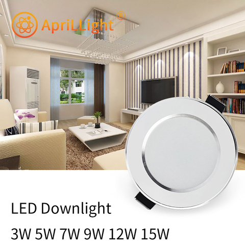 Bombilla LED empotrada redonda para dormitorio, cocina, foco Led interior, 3W, 5W, 7W, 9W, 12W, 15W, CA 220V, 230V, 240V ► Foto 1/6