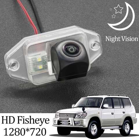 Owtosin-cámara de visión trasera HD 720P ojo de pez para Toyota Land Cruiser Prado 90 2013-2022, accesorios de estacionamiento inverso para vehículo ► Foto 1/6