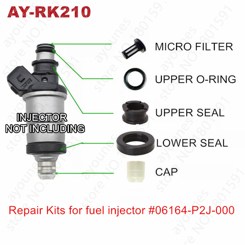 Envío gratis 4 juegos para Honda kits de reparación de inyectores de combustible para partes #06164-P2J-000 06164-P2A-000 para AY-RK210 ► Foto 1/1