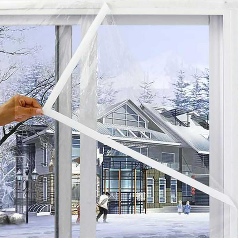 Película de ventana a prueba de viento para interiores, pegatinas decorativas para ventana, cortina personalizada, película cálida para ventana, ahorro de energía ► Foto 1/6