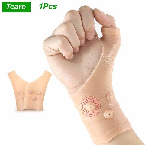 Tcare-muñequera de Gel de compresión para el dolor, soporte para el pulgar para el túnel carpiano, muñequera de silicona elástica para La Tenosynovitis, 1 Uds. ► Foto 1/6