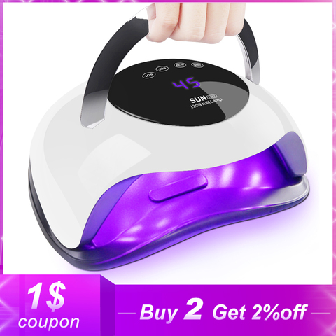 Secador de uñas de alta potencia de 120W, lámpara de Gel de secado rápido, lámpara de LED UV para todo tipo de Gel con temporizador y Sensor inteligente ► Foto 1/6