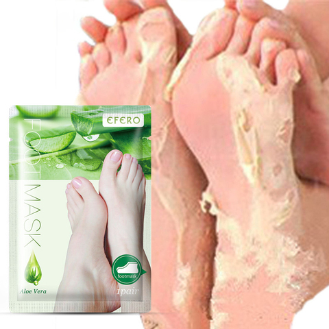 Aloe Vera máscara pelar para las piernas pies máscara exfoliante calcetines exfoliantes pedicura Anti grieta de talón eliminar parche de pie ► Foto 1/6