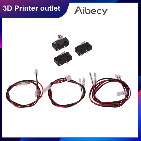 3D piezas de la impresora final para Endstop interruptores de límite de macho Control con 24AWG Cable 2 interruptor de pines para Anet A8 Plus 3D impresora ► Foto 1/6
