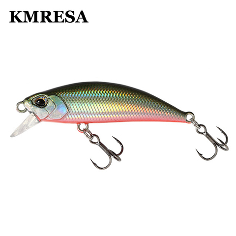 Uds 55MM 5G de lento hundimiento Minnow Señuelos de Pesca Isca Artificial cebo duro bajo Wobblers 3D ojos Crankbait Lucio de la carpa de abordar ► Foto 1/1