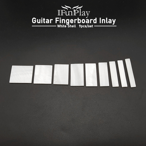 9 unids/pack Natural de la cáscara blanca de la guitarra de diapasón de guitarra diapasón y trastes de incrustación de marcadores de Luthier herramienta para guitarra Decoración ► Foto 1/6