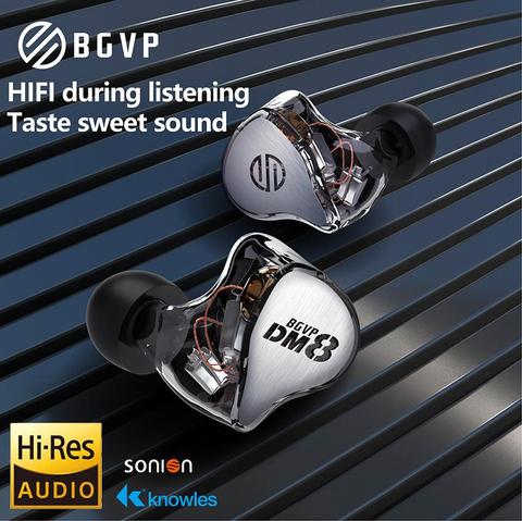 Sonion-auriculares internos híbridos de 8BA BGVP DM8 knoples, auriculares con Monitor HIFI y reducción de ruido para música, audiófilo y músico MMCX ► Foto 1/6