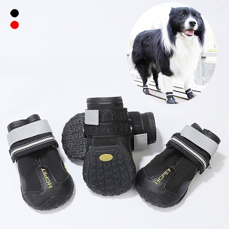Zapatos reflectantes para perros, zapatillas impermeables, antideslizantes, botas para perros medianos y grandes ► Foto 1/6