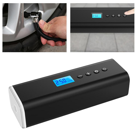 Bomba de aire eléctrica portátil de 150PSI, compresor de aire, Inflador de neumáticos inteligente recargable para coche, luz de emergencia inalámbrica USB de 50W ► Foto 1/6