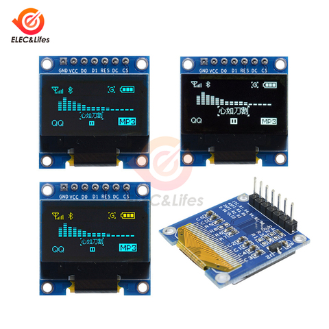 1,3 pulgadas módulo OLED Color blanco 128X64 OLED de 0,96 pulgadas LCD Módulo De Pantalla LED 1,3 CII I2C comunicación SPI para Arduino Diy Kit ► Foto 1/6