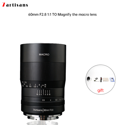 7artisans-lente macro de aumento, 60mm, f2.8 1:1, compatible con montura Canon EOSM EOSR E Fuji M43 nikon z ► Foto 1/6