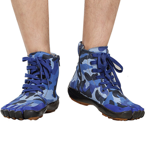 Zapatos de camuflaje de cinco dedos para hombre y mujer, zapatillas deportivas de lona antideslizantes con cinco dedos para entrenamiento de senderismo y escalada al aire libre ► Foto 1/6