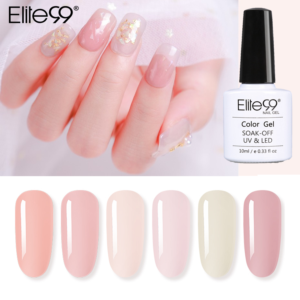 Elite99-esmalte de uñas en Gel UV, barniz híbrido para manicura, necesita  capa superior mate, Color Nude, 10ml - AliExpress