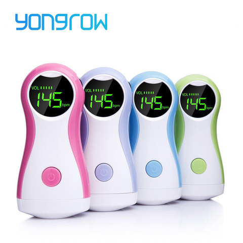 Yongrow Fetal Doppler Monitor de bebé Pantalla LCD portátil Monitor de frecuencia cardíaca para bebé con auriculares YK-90C para las mujeres embarazadas ► Foto 1/6