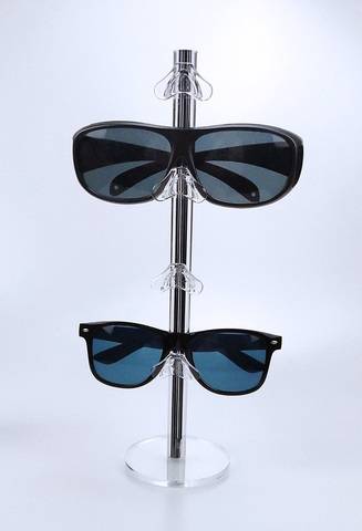 Soporte de acrílico para gafas de sol, estante de exhibición para gafas, organizador de joyas, accesorios, caja de exposición personalizada, color negro ► Foto 1/6