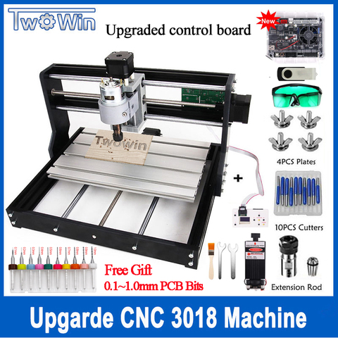 Actualización CNC 3018 Pro controlador GRBL Diy mini cnc máquina 3 ejes fresadora pcb madera Router grabado láser con fuera de línea ► Foto 1/6