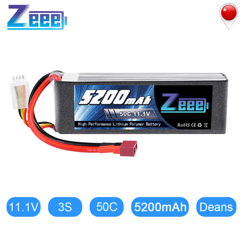 Zeee-batería LiPo 3S de 5200mAh, 50C, 11,1 V, con enchufe decanos, para coche, Quadcopter, helicóptero, barco, avión de control remoto ► Foto 1/6