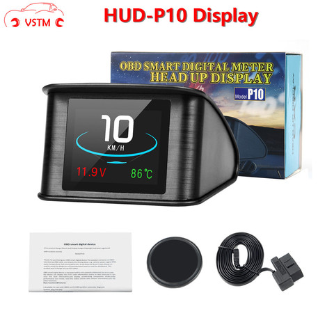 Ordenador Digital OBD2 para viaje de coche, velocímetro, medidor de temperatura, kilometraje Hud, P10 ► Foto 1/6