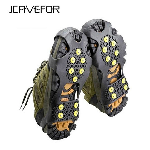 1 par Venta caliente 10 pendientes Anti-Skid hielo de nieve escalada zapatos picos puños crampones chanclos ► Foto 1/6