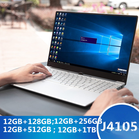 Intel Celeron J4105 15,6 pulgadas Windows 10 Pro 1920*1080 Juegos Oficina portátil DDR4 12GB de RAM 128GB/256GB/512GB/1TB SSD nota libro ► Foto 1/5