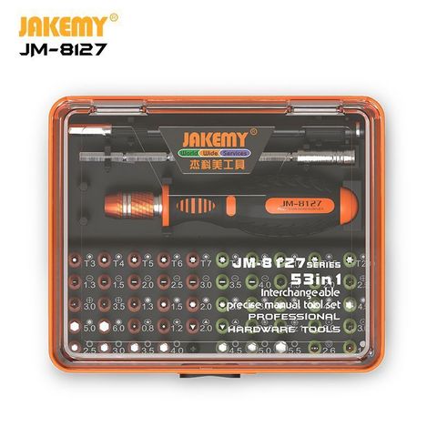 JAKEMY 8127 53 en 1 profesional Mini juego de destornillador DIY Kit de herramientas de reparación para teléfono móvil portátil productos electrónicos ► Foto 1/5