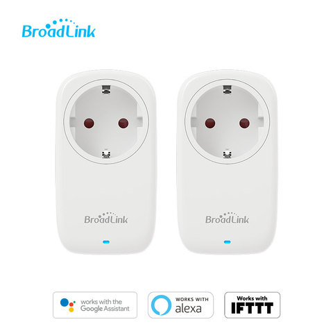 Enchufe inteligente con Wifi BroadLink SP4, enchufes eléctricos inteligentes con control por voz por Alexa y Google Home, paquete de 2 enchufes EU de 16A ► Foto 1/6