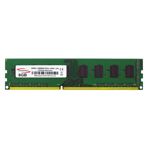 KAMOSEN-memoria RAM DDR3L, 4GB, 8GB, 1600MHz, 1,35 V, PC3-12800U de bajo voltaje, DIMM, 240 pines, no ECC ► Foto 1/2