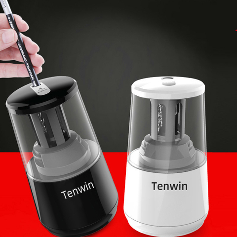 Tenwin-afilador de lápices eléctrico automático para niños y niñas, dispositivo mecánico usb de alta resistencia para la escuela, papelería, oficina y papelería ► Foto 1/6