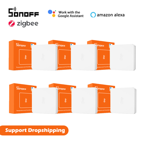 1-50 Uds SONOFF SNZB-02 Zigbee de temperatura y humedad Sensor inteligente sincronización en tiempo Real a través de eWeLink ZBBridge trabajo con Alexa de Google ► Foto 1/6
