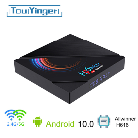 Tv Box H96 Max, Android 10,0, Allwinner H616, decodificador de señal con 4GB, 32GB, 64GB, 6K, HD, 2.4G5G, WiFi, reproductor multimedia, H96MAX ► Foto 1/6