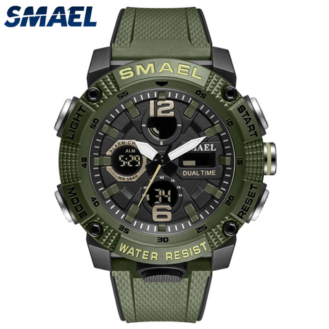 SMAEL-reloj deportivo de lujo para hombre, pulsera Digital resistente al agua hasta 50M, con alarma, militar, 8039 ► Foto 1/6