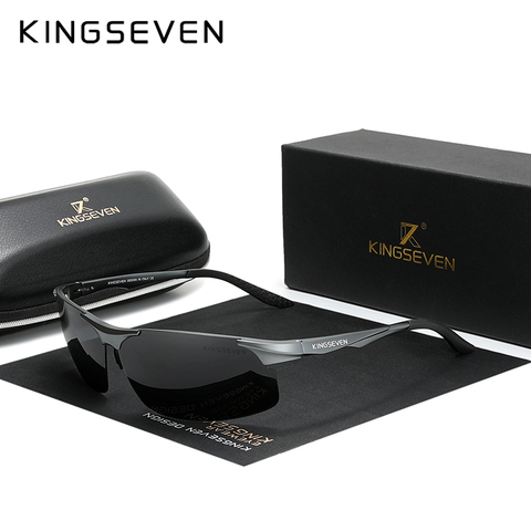 KINGSEVEN de aluminio 2022 los hombres gafas de sol polarizadas de gafas de sol de conducción Hombre Deporte gafas de sol lunette Soleil Homme ► Foto 1/4