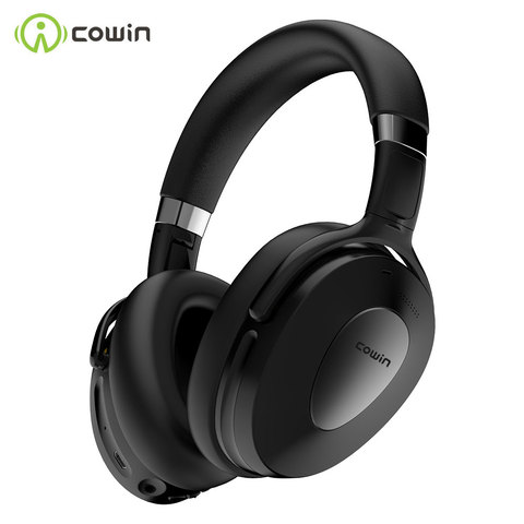 COWIN-auriculares inalámbricos ANC SE8 con Bluetooth, dispositivo con cancelación activa de ruido, sobre la oreja, con micrófono SBC y Códec de audio AAC ► Foto 1/6