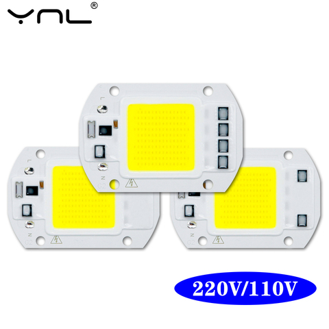 Lámpara LED COB Chip AC 220V 110V 10W 20W 30W 50W bombilla LED para lámpara inteligente IC No necesita controlador para DIY foco reflector Chip ► Foto 1/6