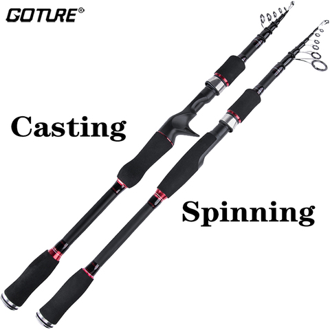 Goture AQUILA-caña de pescar telescópica ultraligera de 2,1 m, 2,4 m, 2,7 m, 3,0 m, Baitcasting, de viaje, caña giratoria con señuelo de 8g-28g M ► Foto 1/6