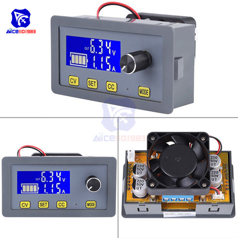 Diymore, DC-DC Digital LCD, 6 -32V a 0 -32V, 5A, módulo de fuente de alimentación de convertidor Buck de reducción con regulador de tensión regulable del ventilador ► Foto 1/6