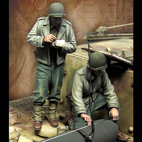 Modelo de resina 1/35, figura de soldado GK, infantería de EE. UU. Temática militar de la Segunda Guerra Mundial, sin montar y kit sin pintar ► Foto 1/3