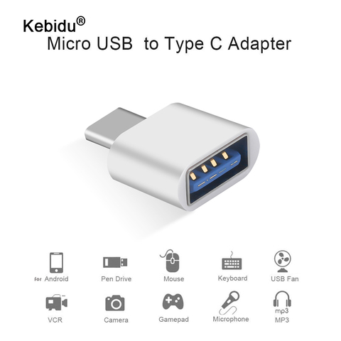 Kebidu-Adaptador USB 3,0 tipo C, convertidor OTG, Cable tipo C, USB-C, USB 3,0, hembra a tipo C, macho, para teléfonos Android ► Foto 1/6