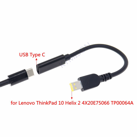 Convertidor de enchufe adaptador de corriente para ordenador portátil, Cable de carga para Lenovo ThinkPad 10 Helix 2 4X20E75066 TP00064A ► Foto 1/1