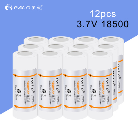 PALO 18500 de 3,7 v batería de litio recargable 18500 batería 1600mah batería recargable ► Foto 1/4
