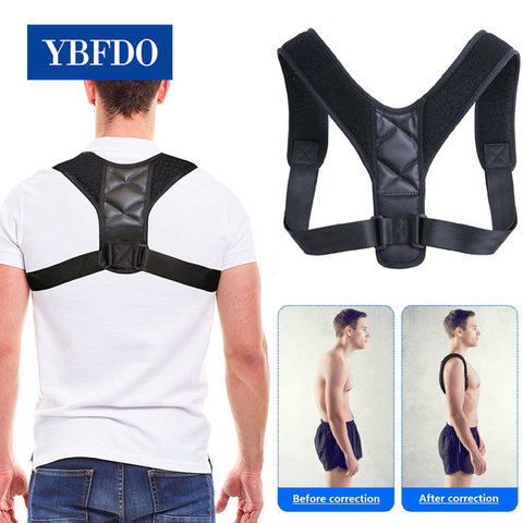 YBFDO-Corrector de postura de terapia ajustable para hombres, soporte de hombro, tirantes para espalda, corrección de postura, soporte de espalda, cinturón de hombro ► Foto 1/6