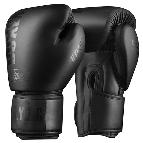 Guantes De Boxeo FLYING 10, 12 y 14oz, De cuero PU, Muay Thai De Guantes De Boxeo, lucha libre, bolsa De arena MMA, guante De entrenamiento para hombres, mujeres y niños ► Foto 1/6