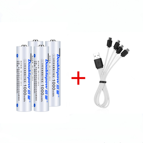 Batería recargable de litio, Original, 1,5 V, AAA, 1000mWh, USB, carga rápida a través de cable Micro USB ► Foto 1/6