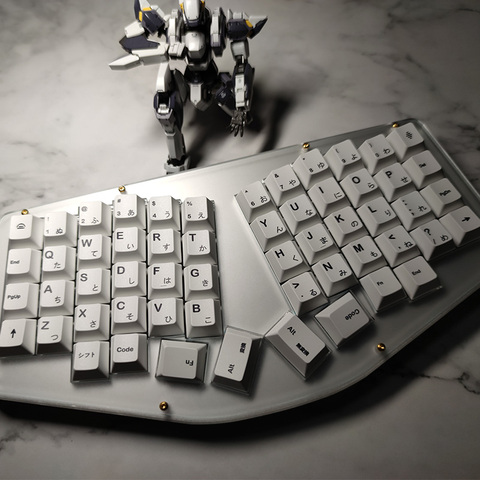 Llaveros minimalistas blancos japoneses para teclado mecánico Keycap PBT sublimación clave Cap Cherry perfil ► Foto 1/6