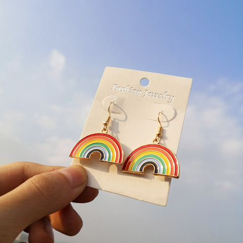 Pendiente clásico de la bandera del arco iris LGBT para hombres y mujeres, pendientes esmaltados colgantes de aleación, Orgullo Gay, joyería, regalo, 2022 ► Foto 1/6