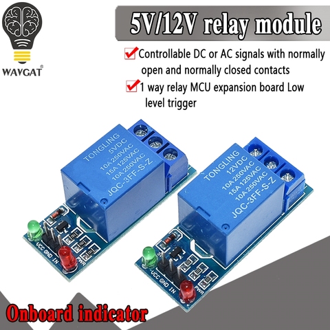 5V 12V bajo activador por flanco 1 Módulo de canal de relé placa de interfaz escudo para PIC AVR DSP brazo MCU Arduino envío gratis ► Foto 1/6